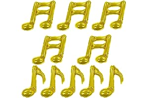 Gold Foil Note Balloons for Parties 10pcs