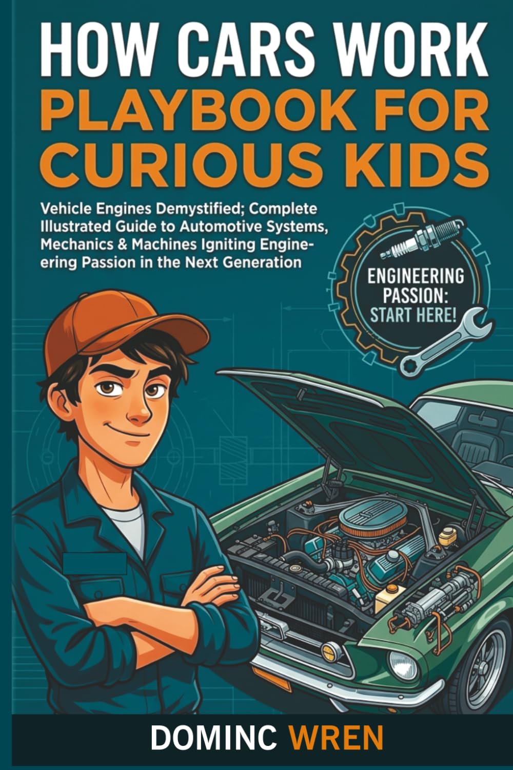 HOW CARS WORK PLAYBOOK FOR CURIOUS KIDS: Vehicle Engines Demystified; Complete Illustrated Guide to Automotive Systems, Mechanics & Machines Igniting Engineering Passion in the Next Generation