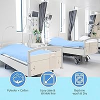 Vista 3 de Moukeren Juego de 6 sábanas de hospital para uso doméstico, juego de sábanas bajeras extralargas de 36 x 84 x 14 pulgadas, incluye funda de edredón
