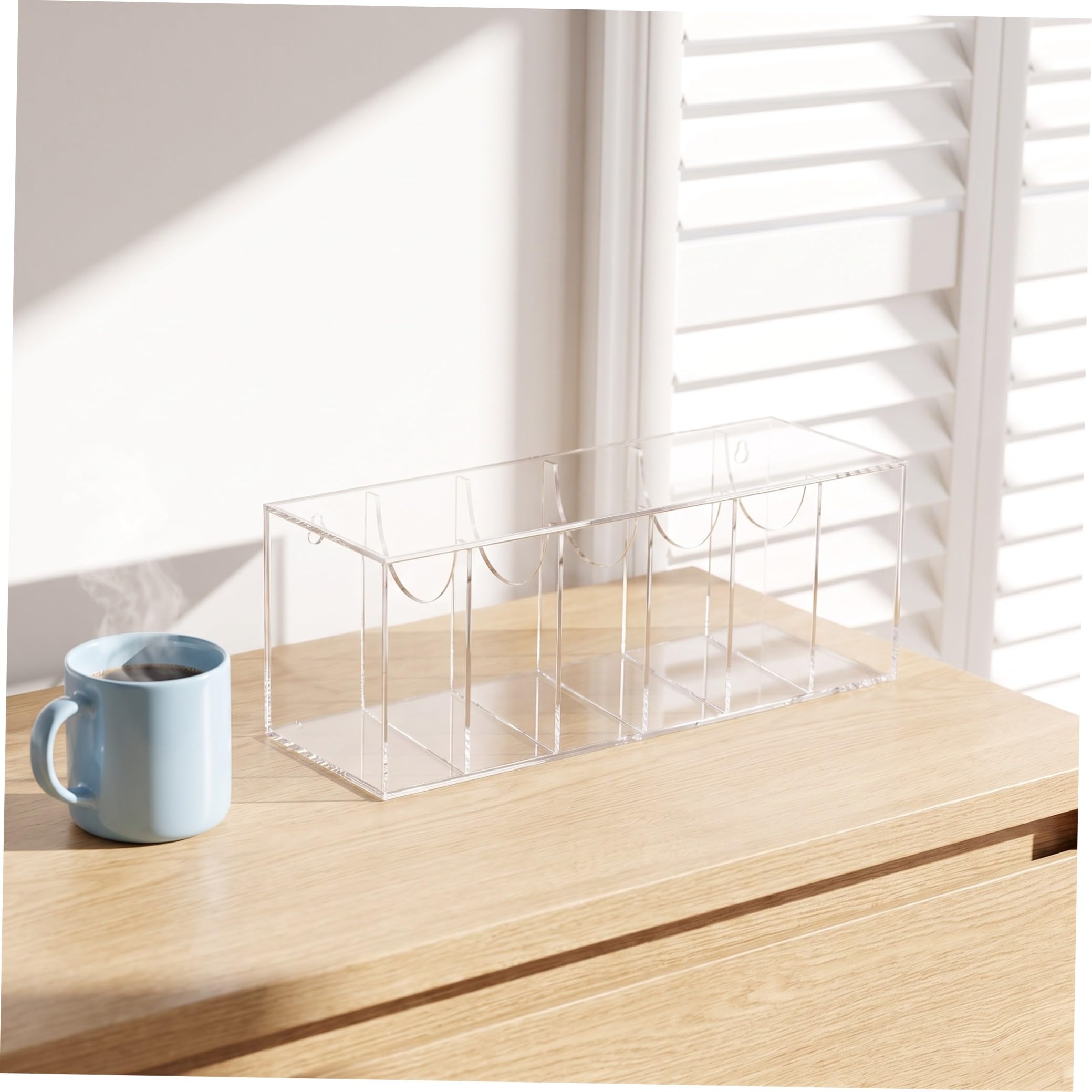 PRETYZOOM Scatola Organizer per Cinture in Acrilico Trasparente con 7 | Coperchio Removibile, Protezione Dalla Polvere, Design Espositivo, per Armadio e Vetrine