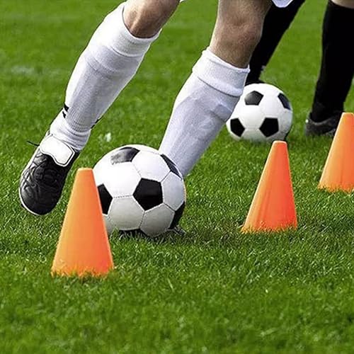 Miniatura 4 de Paquete de 40 conos de tráfico de 7 pulgadas, conos de entrenamiento de fútbol de plástico para actividades al aire libre y eventos festivos, color