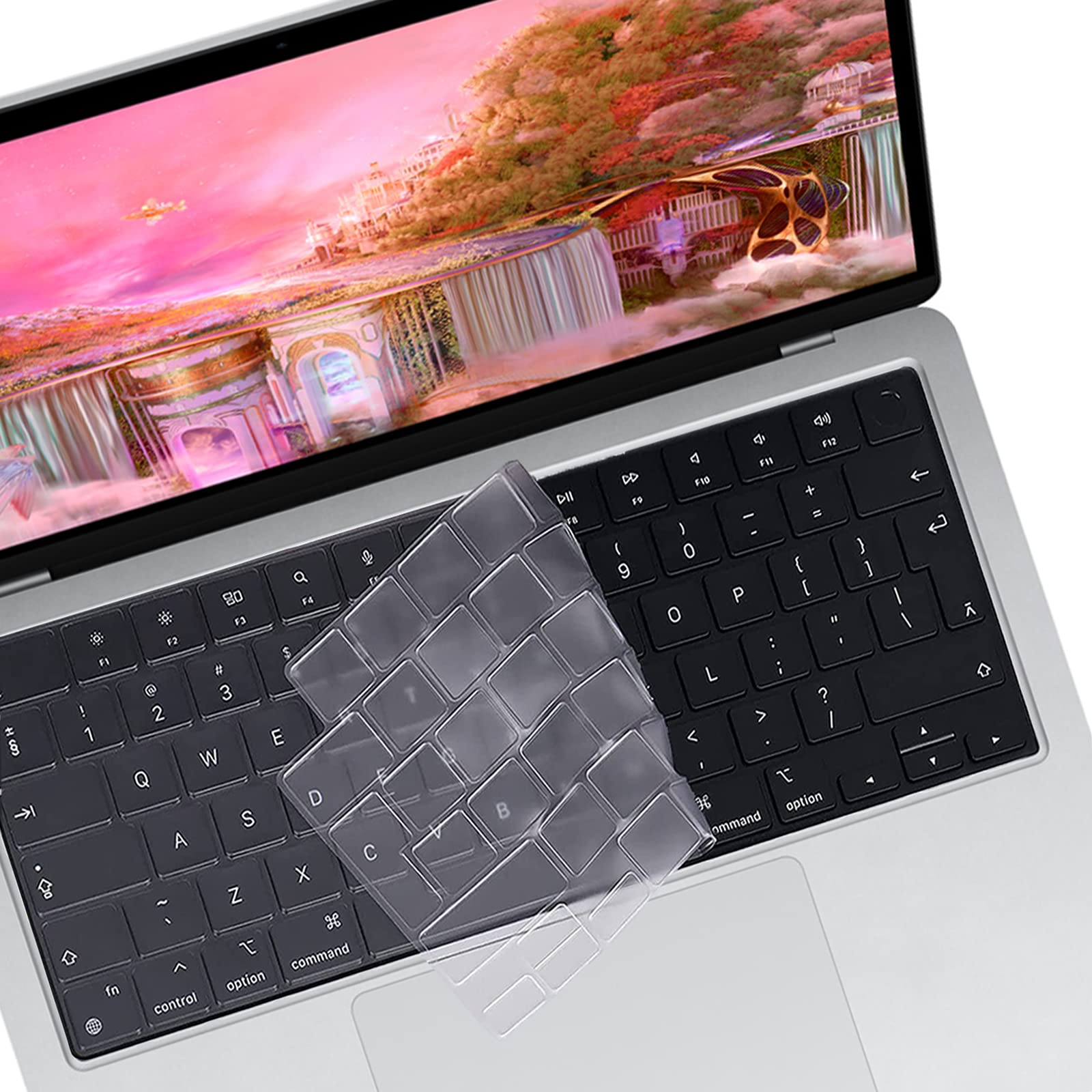Protection Clavier MacBook Air/Pro M1-M4 2021-2024 - Film TPU Transparent Anti-liquides