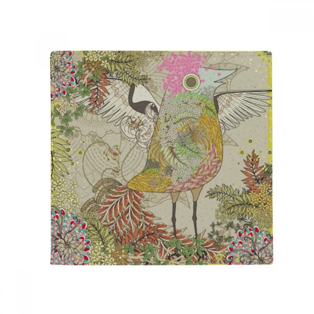 Tapis de sol Ukiyo-E cuisine salon entrée motif japonais oiseau 60x60cm multicolore
