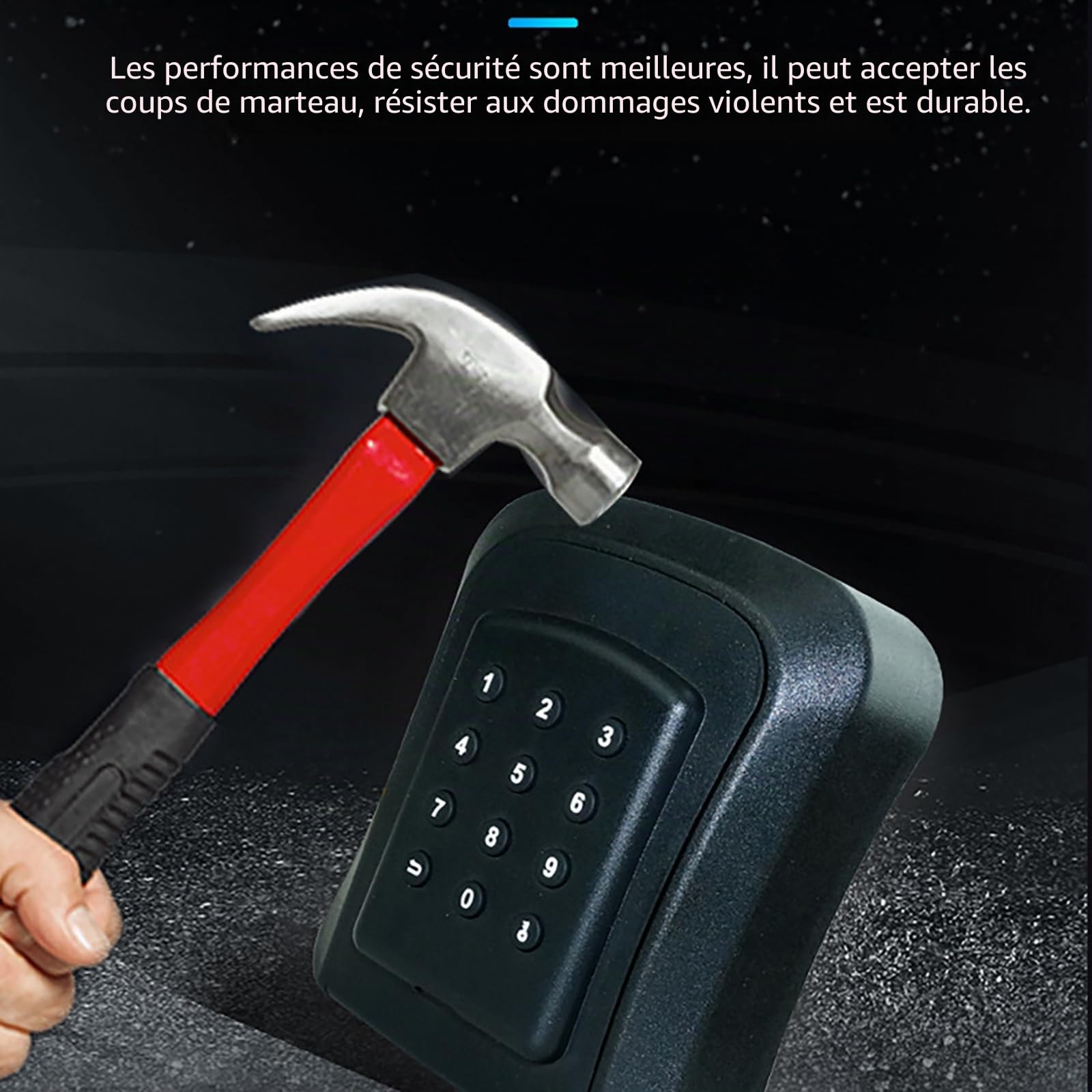 NEWFUN Boite a Clef, Boite a Clefs Securisee Exterieur,Boite à Clé, Matériau Métallique, Déverrouillage par APP/Code Numérique, Boîte à clés Murale Adaptée à la Maison, Au Garage, au Bureau, à l'école