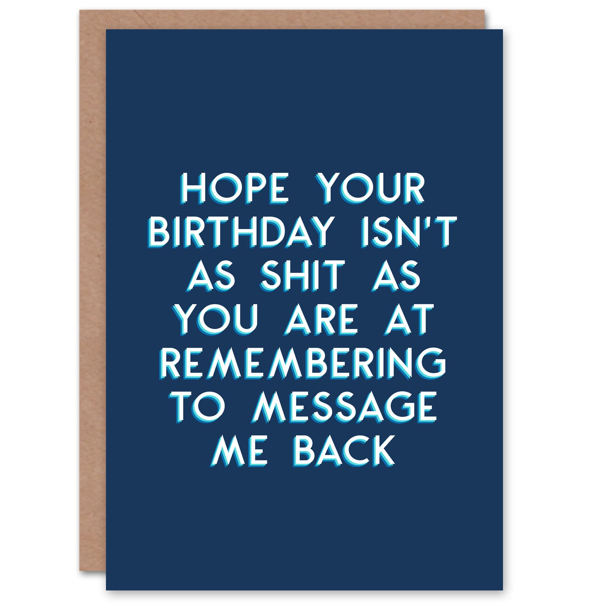 Artery8 Men's Birthday Card - Funny Greeting Card - Navy