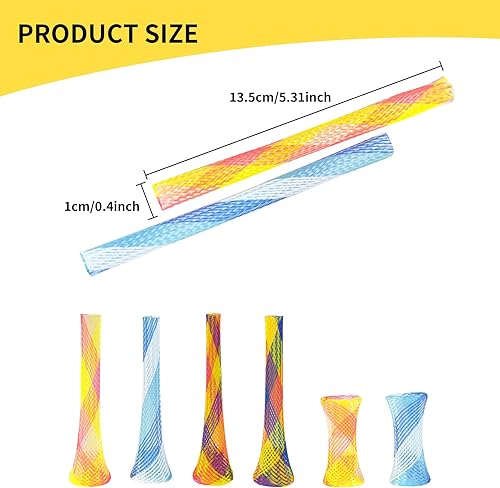 Miniatura 2 de Andiker 10 juguetes de tubo para gatos, malla de nailon de 5.1 pulgadas, telescópico plegable de plástico para gatos, elegante juguete multicolor