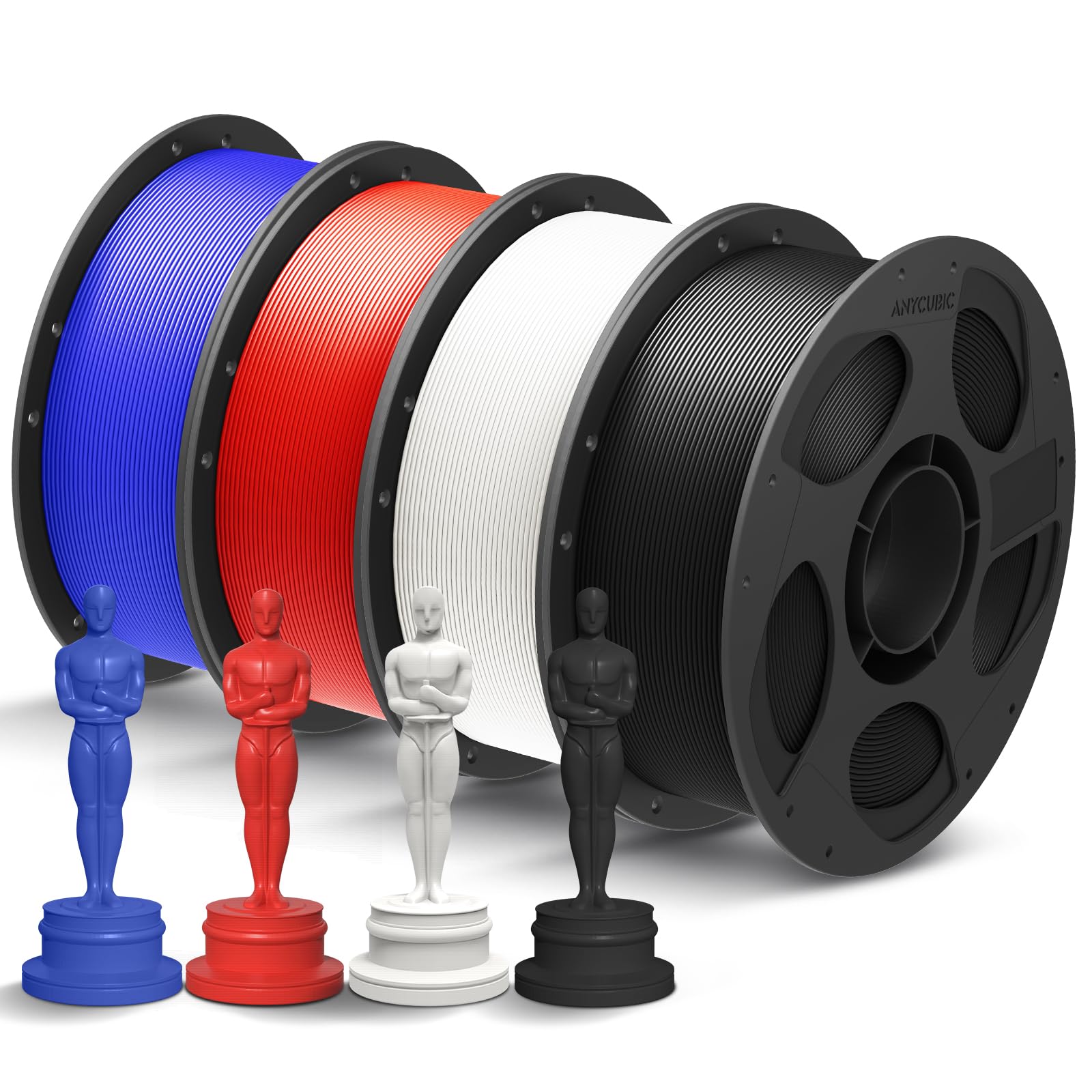 ANYCUBIC PLA+ 3D Printer Filament Bundle, PLA Plus 1.75mm Dimensional Accuracy +/- 0.02mm…