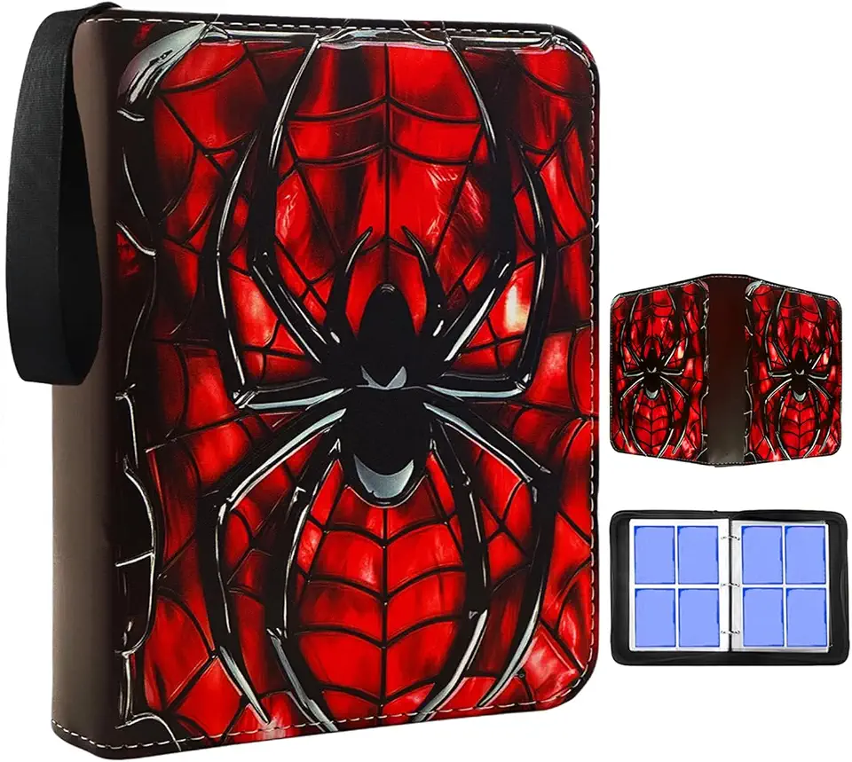 Pasta Para Cards Colecionáveis, 4 Bolsos, Porta-400 Com 50 Capas Removíveis, Livro De Cards, Organizador Jogos, Esportivos, Álbuns, Presentes Colecionadores