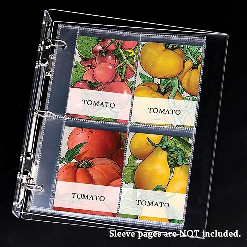 Miniatura 3 de Baskiss Cubierta de carpeta de acrílico de 3 anillas, soporte duro acrílico transparente con anillo redondo de 1.2 in de diámetro, se adapta a 3