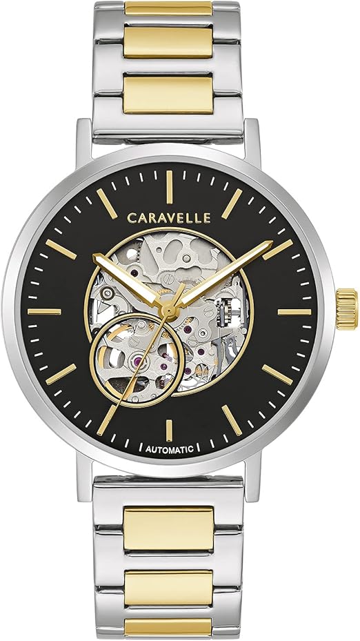 caravelle skeleton watch