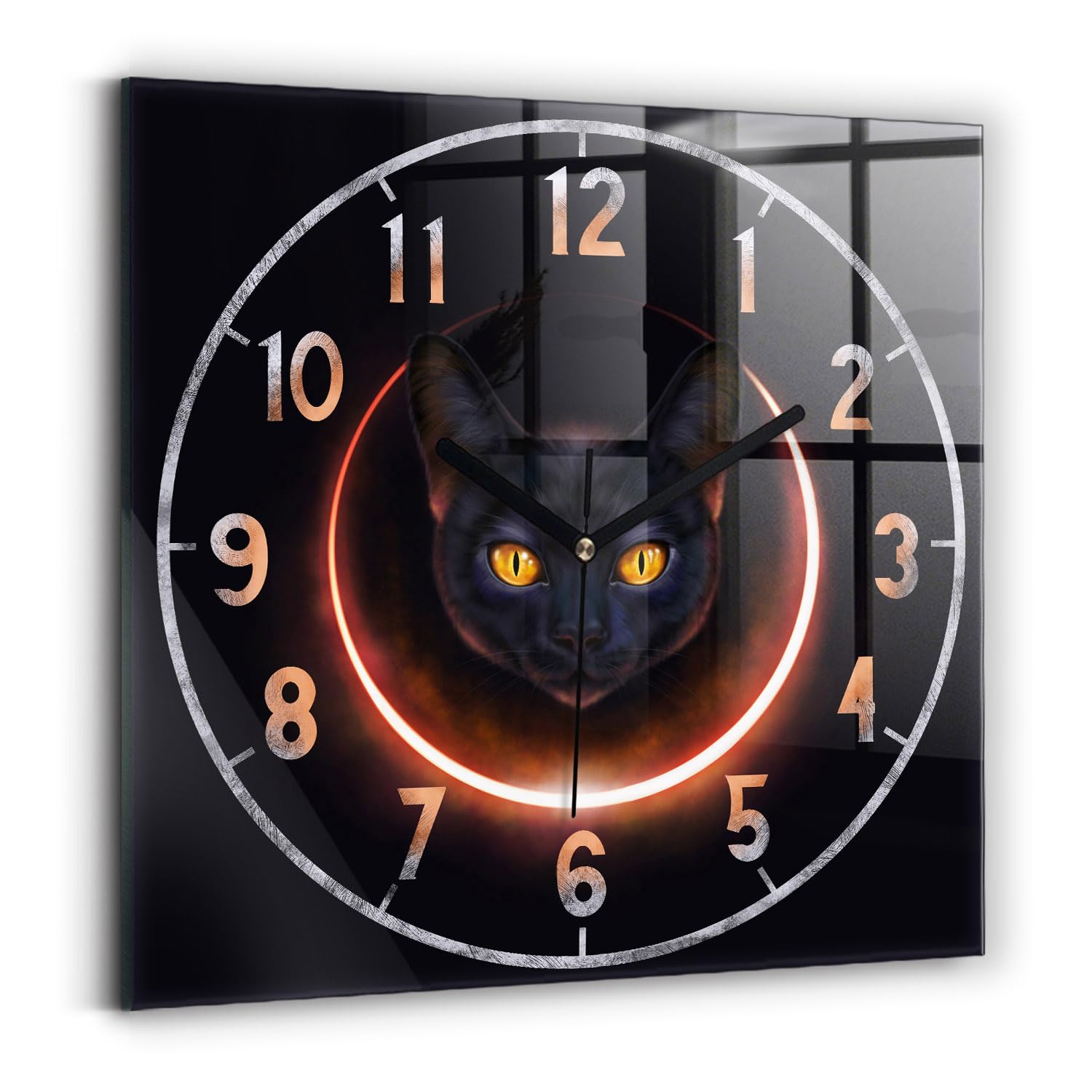 Horloge numérique à mécanisme silencieux avec affichage analogique Wallfluent