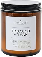 Vista 1 de Main + Mesa Vela en tarro de vidrio ámbar con tapa ámbar, 6.5 onzas, tiempo de combustión de hasta 32 horas