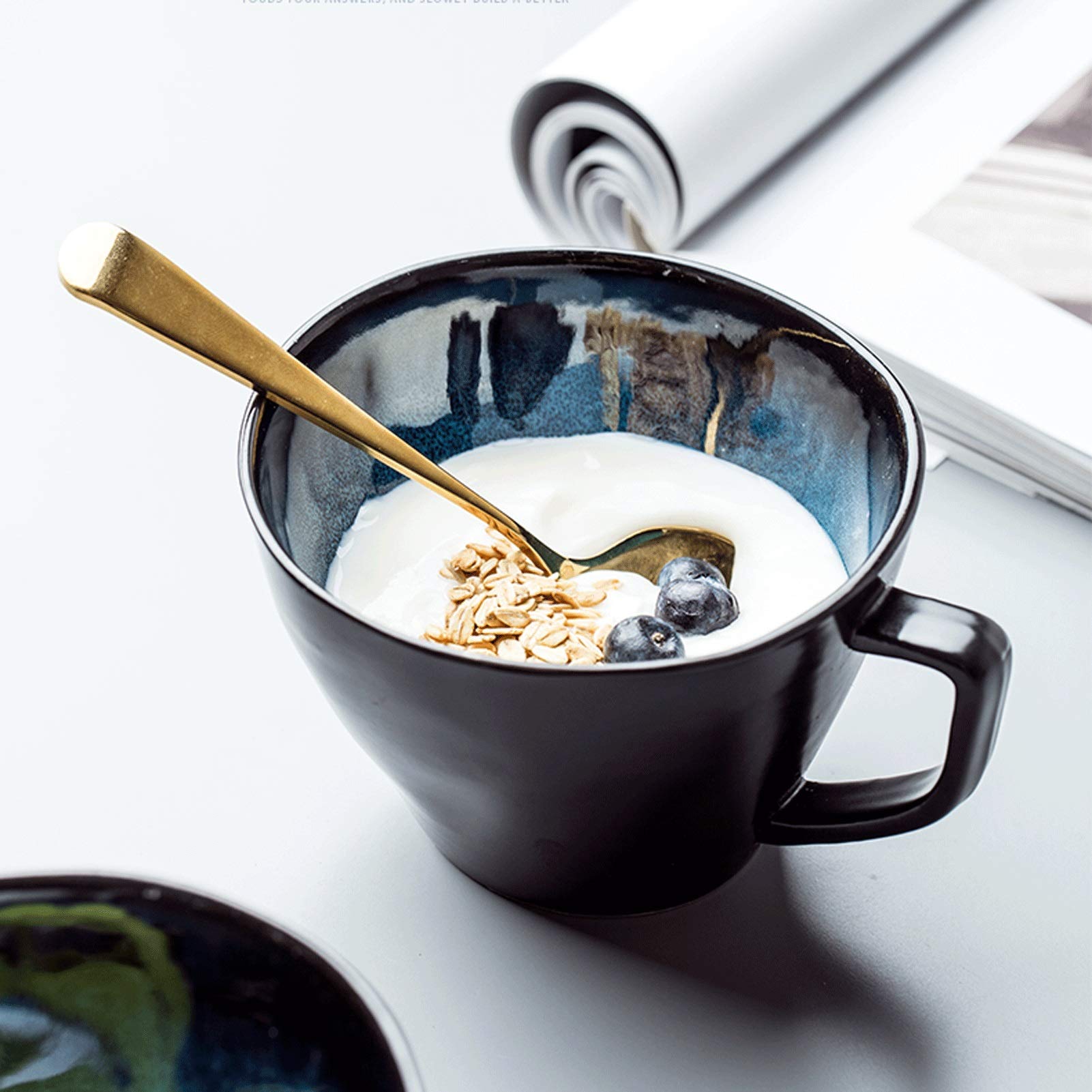 Kaffeetasse Große Keramik Kaffeetassen Unregelmäßig Großkaliber Milchbecher Gourmet Dessert Tassen Frühstück Haferflocken Tassen