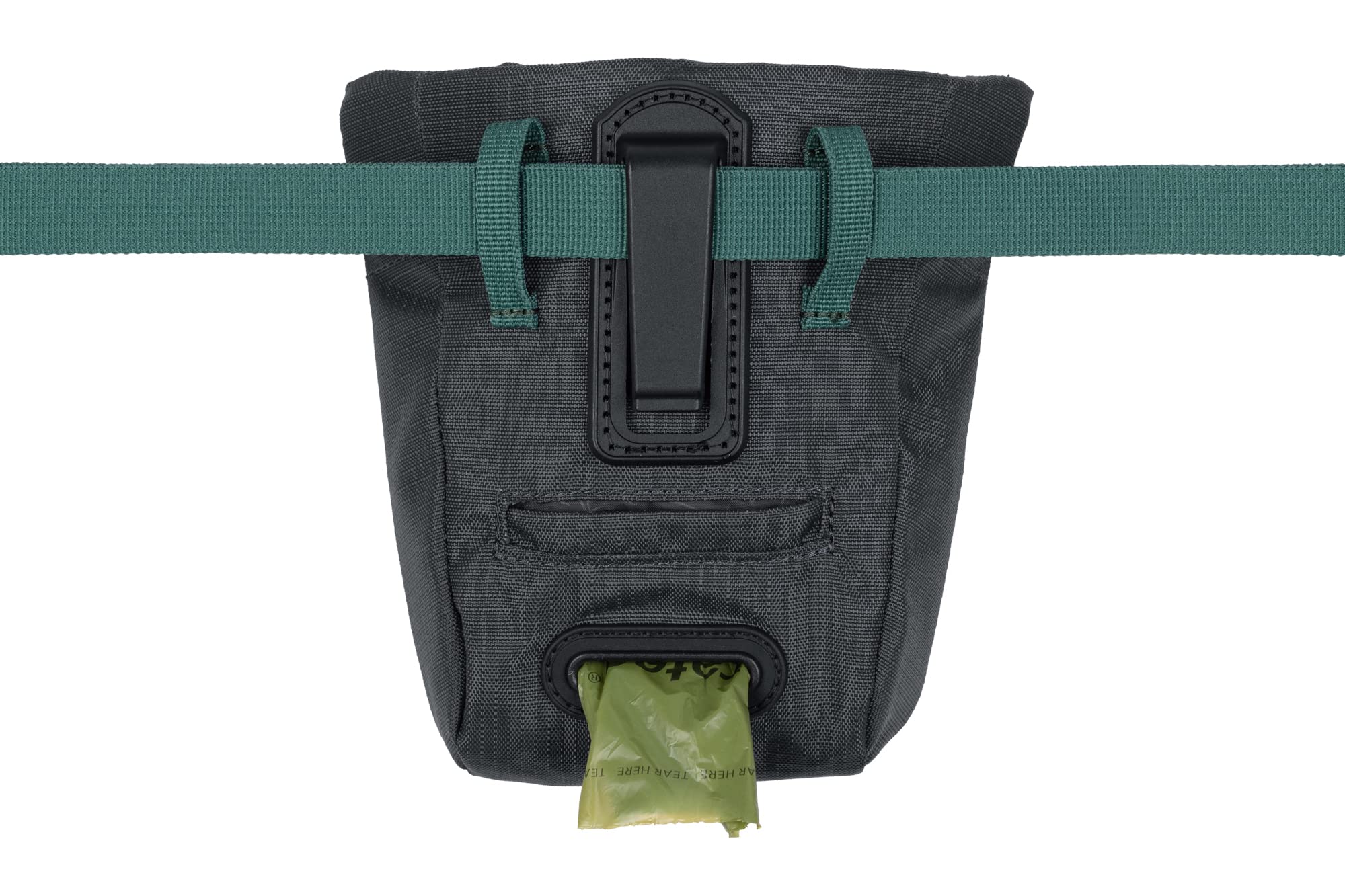 RUFFWEAR Bolsa de Paseo para Perro, dispensador de Rollo de Bolsas de Caca de Perro, Colsa de Tela para excrementos de Perro con Cremallera, pequeña y Ligera, Impermeable, Basalt Gray, Large