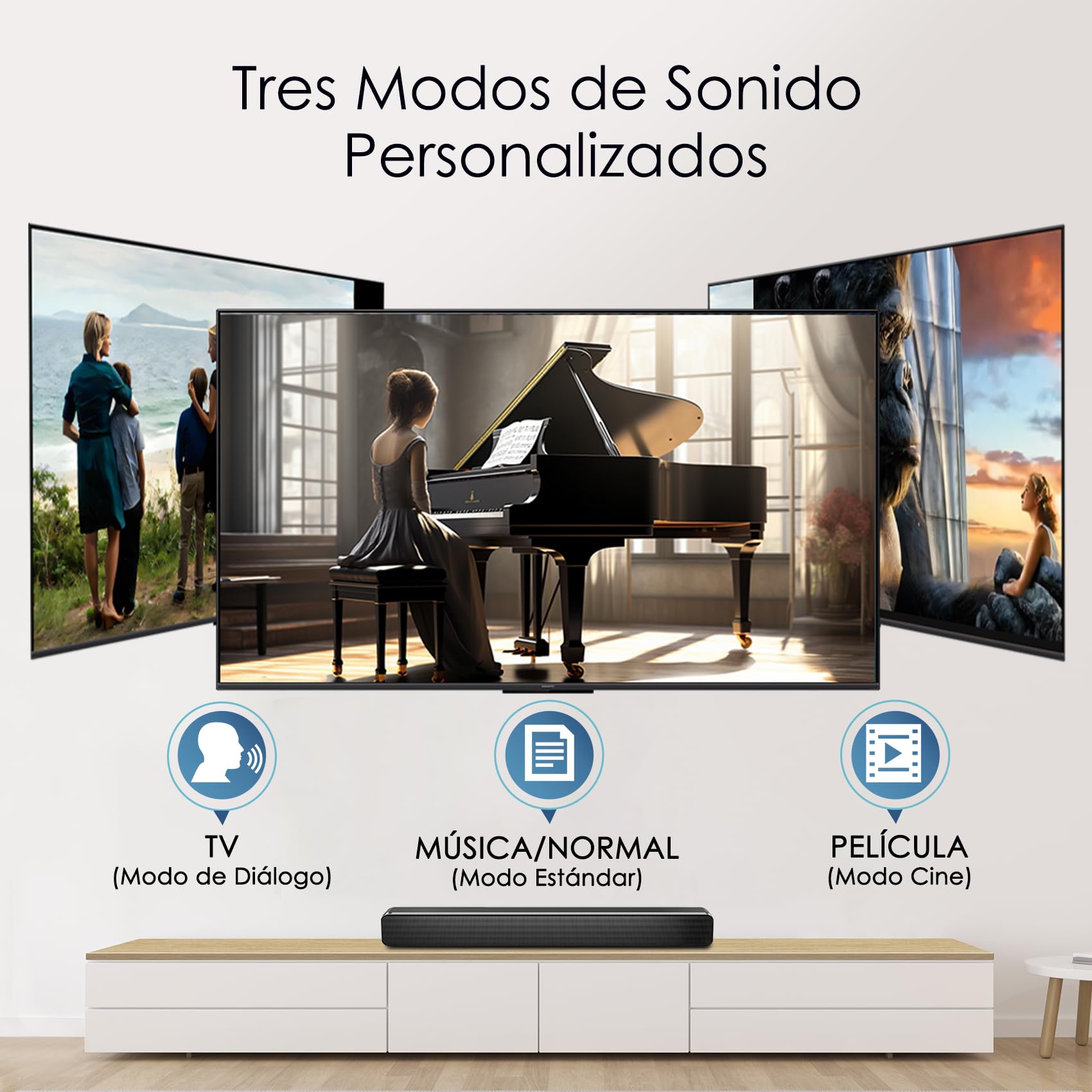 SIMOLIO 737D1 Auriculares Bluetooth TV para Persona Mayore con Voz Clara | Modo TV y BT, Control de Tono, Optico/RCA/AUX, Conexión para Soundbar, Base de Carga, Sin Retardo, Larga Autonomía, 50M