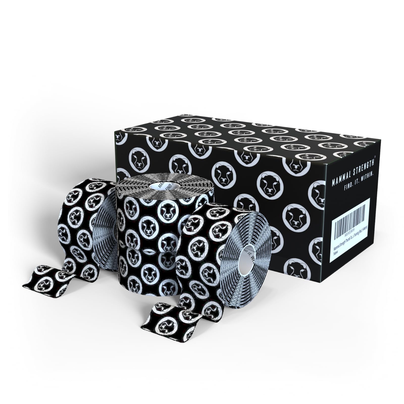 Mammal Strength 2.0 Hook Grip Tape (Box of 4) - Plastic-Free, 9 Metre Rolls, Premium Thumb Super Sticky Finger Tape - Stretchy, Flexible and Easy Tear Grip Tapes (9 Metres x 4 cm)