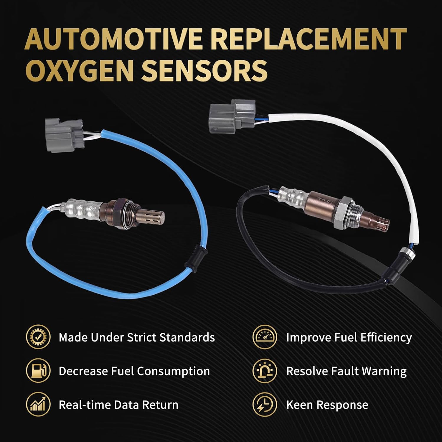 Oxygen O2 Sensor 234-9064 234-4352 Upstream Downstream Replacement for Honda CR-V LX SE EX EX-L Sport Utility L4 2.4L 2005 2006 36531RAAA02 36532PPA004 2PCS