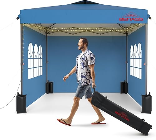 Miniatura 10 de Toldo desplegable de 10 x 10 pies con paredes laterales, carpa fácil de instalar, carpas resistentes para fiestas, carpa para eventos de instalación