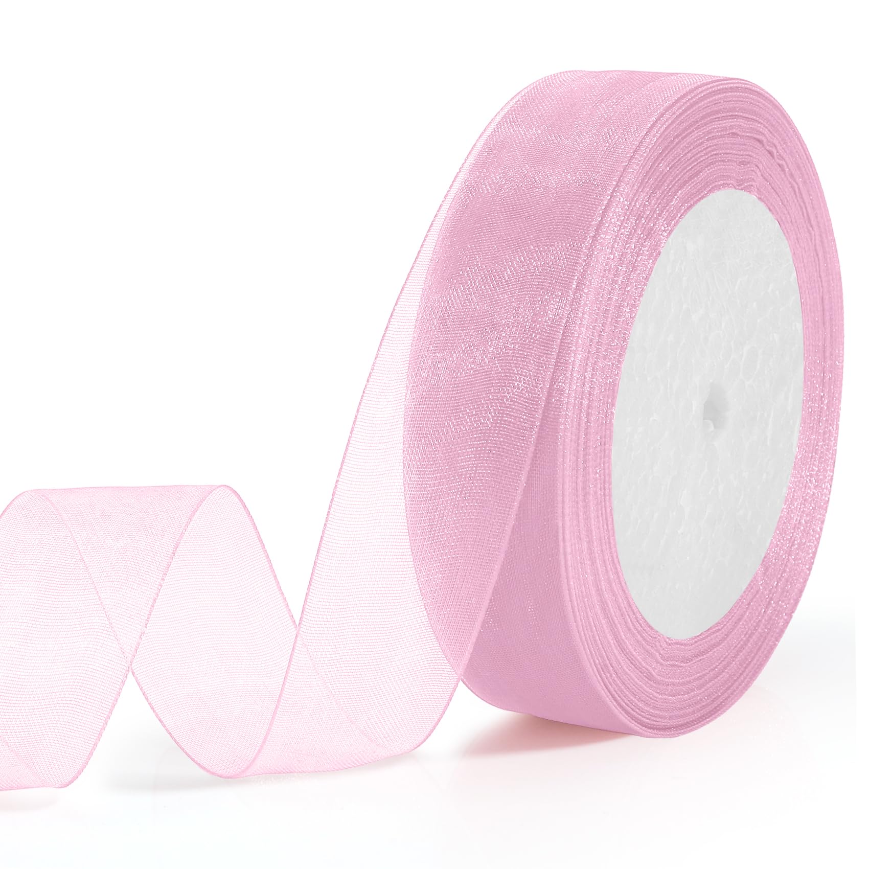 Purple Ribbon 25mm 50 Yards Lilac Ribbons for Gift Wrapping Halloween Ribbons for Crafting Organza Ribbon for Wedding Car Christmas Tree Birthday Cake Deocration Hair Wrapping Flower Bouquet Bows Thin