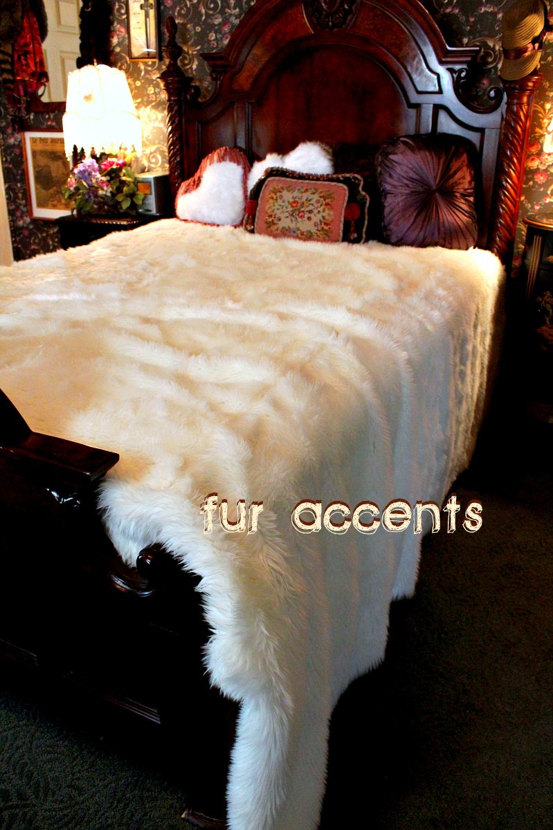 3日迄★Ralph Lauren★フェイクファーベッドスプレッド★シングルサイズ Amazon.co.jp: Fur Accents フェイクファー キングサイズ ベッド