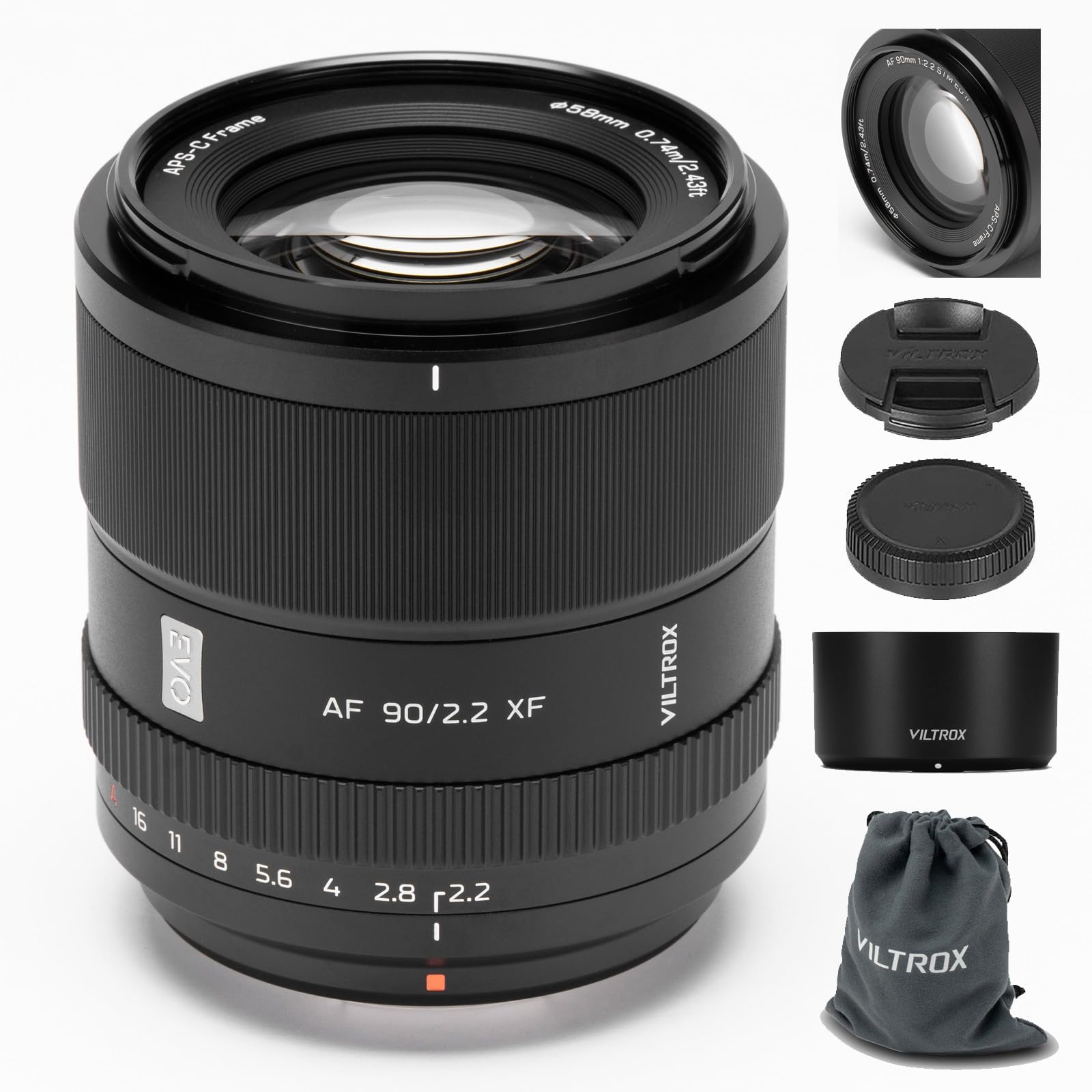 Amazon.co.jp: VILTROX 90mm F2.2 EVO XFマウントレンズ（富士フイルム