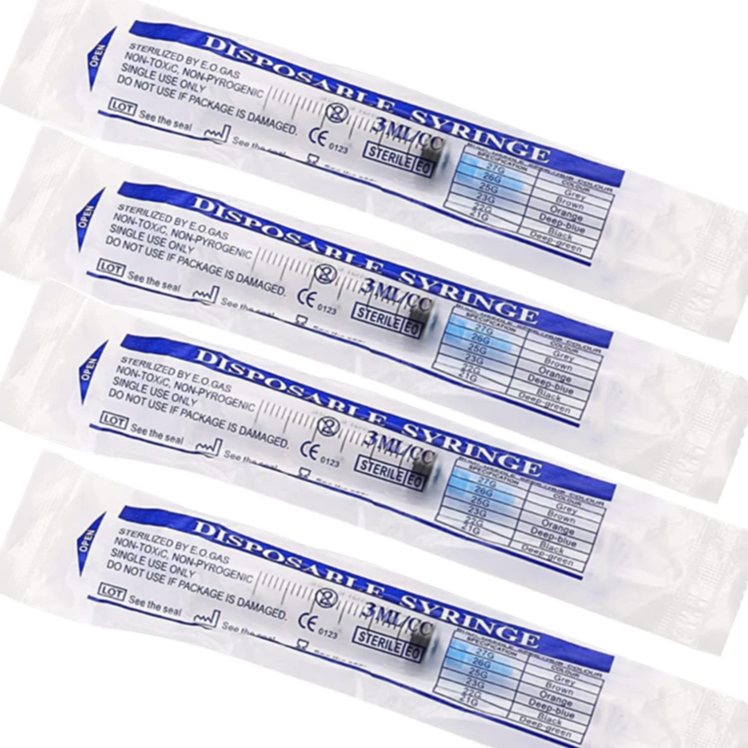 100 Pack 3ml 23Ga Lab Syringe Tools with Measurement, Individually Packed — Amazon image 4