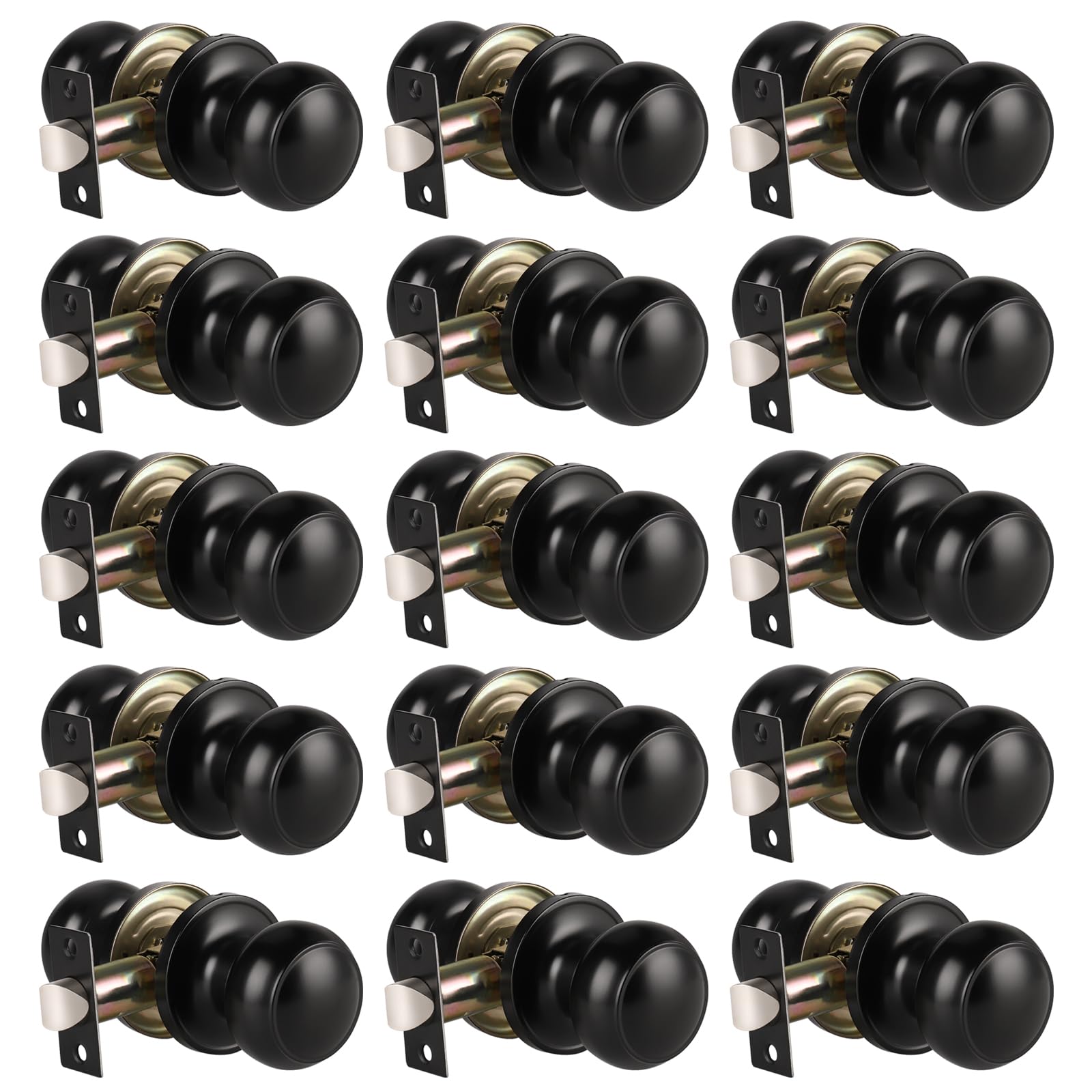 Matte Black Door Knobs - Stylish Passage Handles -27