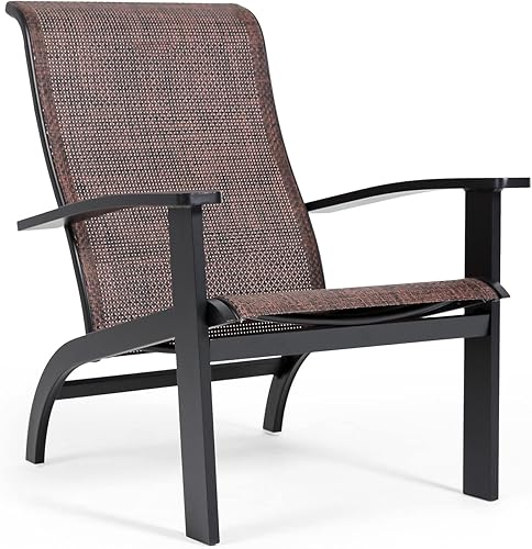 Anmutig Silla Adirondack con marco de aluminio, silla Adirondack para patio, resistente a la intemperie, silla de césped para porche al aire libre,