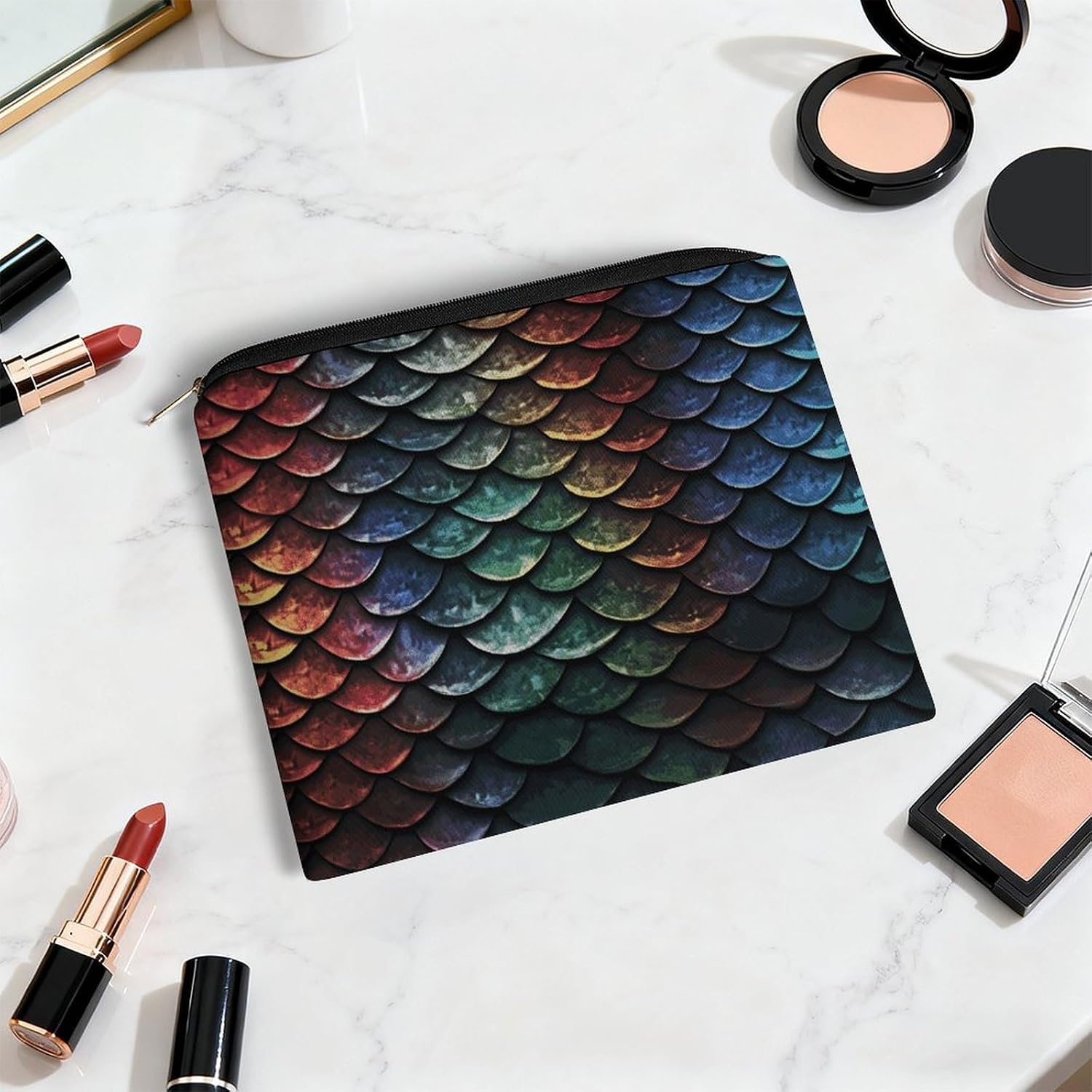 Dragon Scale Makeup Bag Toiletry Bag Cosmetic Bag image 5