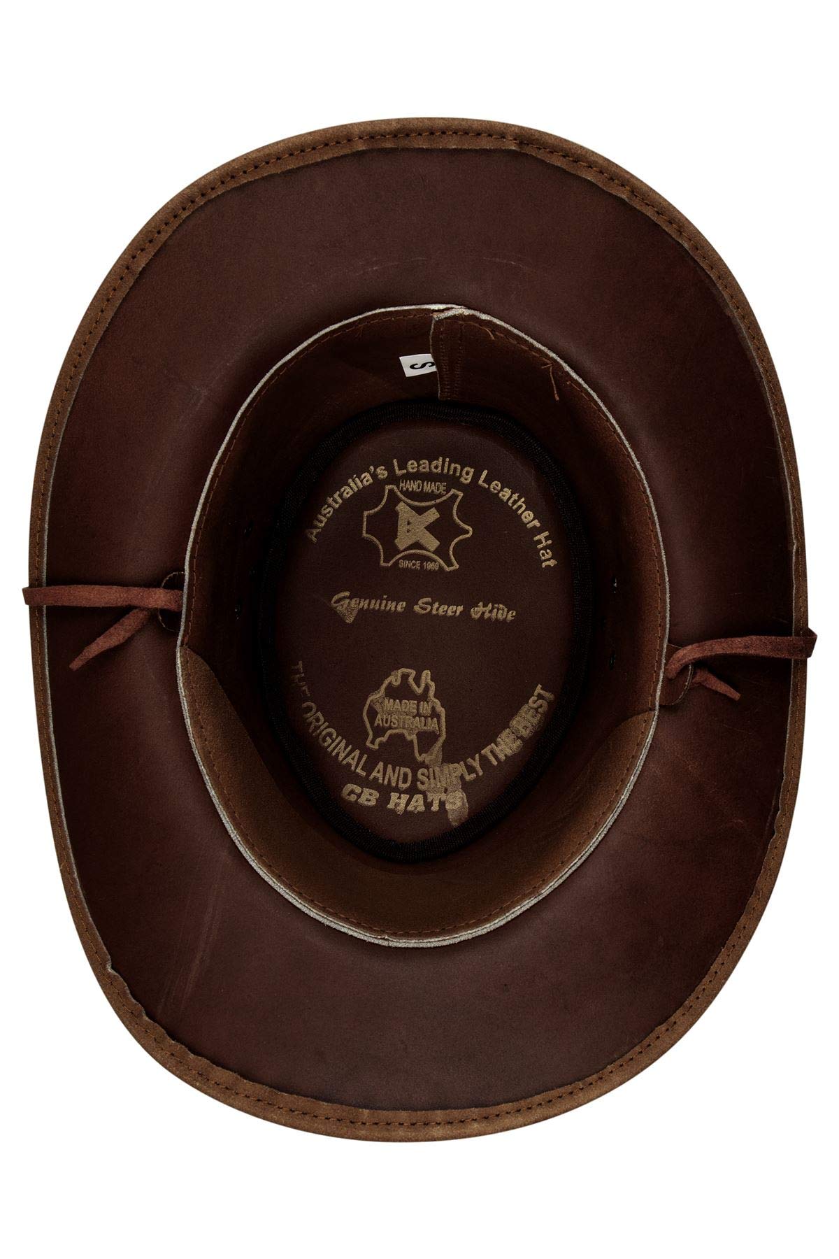 TruClothing.com Cappello Cowboy Unisex in Pelle Vera Scamosciata Stile Classico Australiano