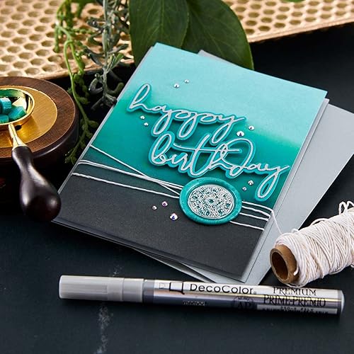 Miniatura 8 de Sealed by Spellbinders - Paquete de 5 sellos de cera y asas - Forever Rose, Mystic Butterfly, Mandala, Love You Heart, círculo sólido de 1 pulgada