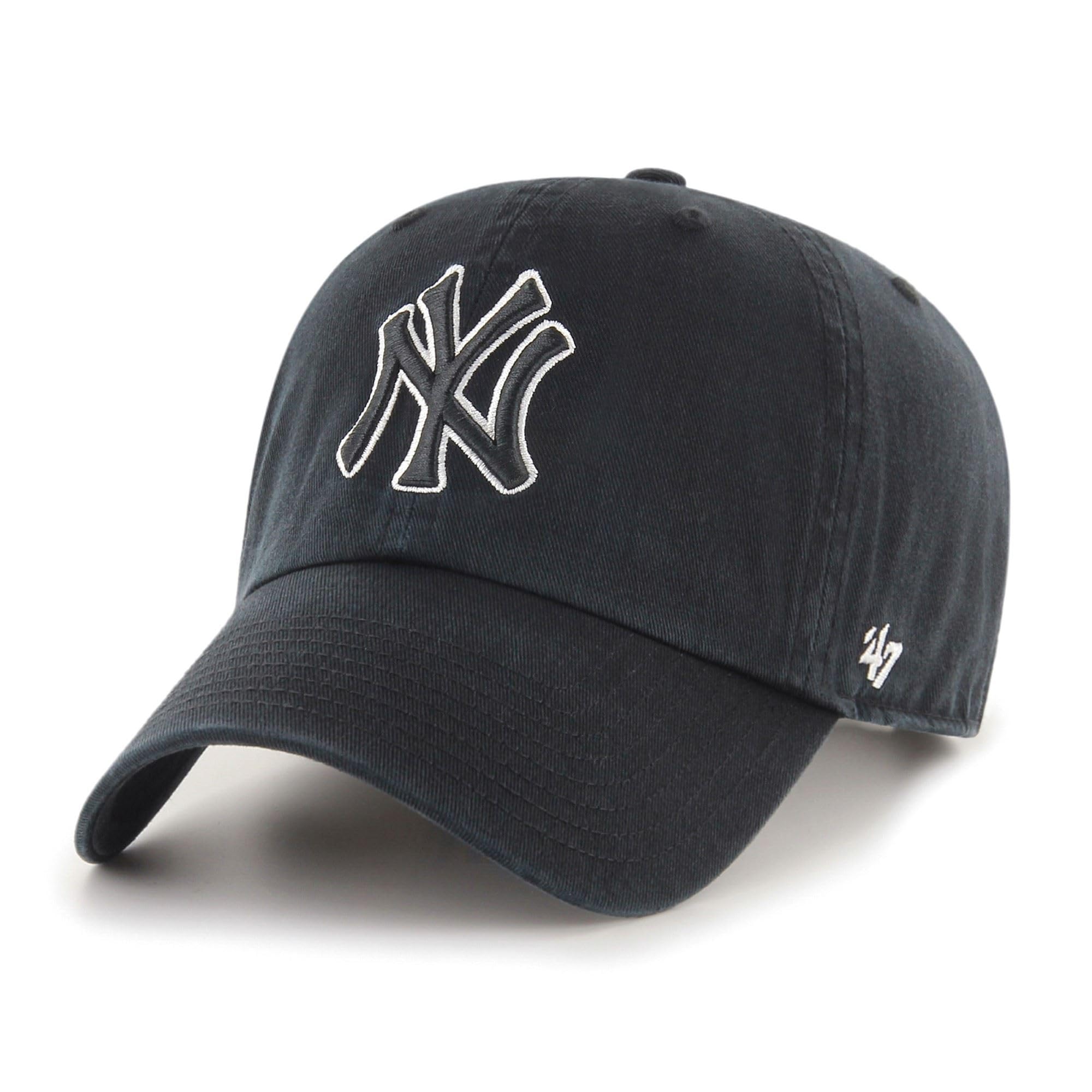 47 New York Yankees MLB Clean Up Black Adjustable Cap