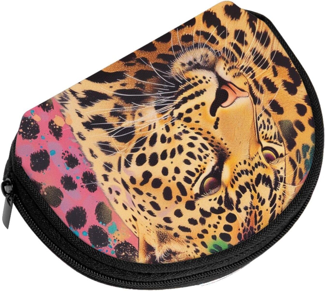 Fun leopard print Printed Coin Purse Cute Mini Pouch Change Wallet Zipper Coin Pouch for Women