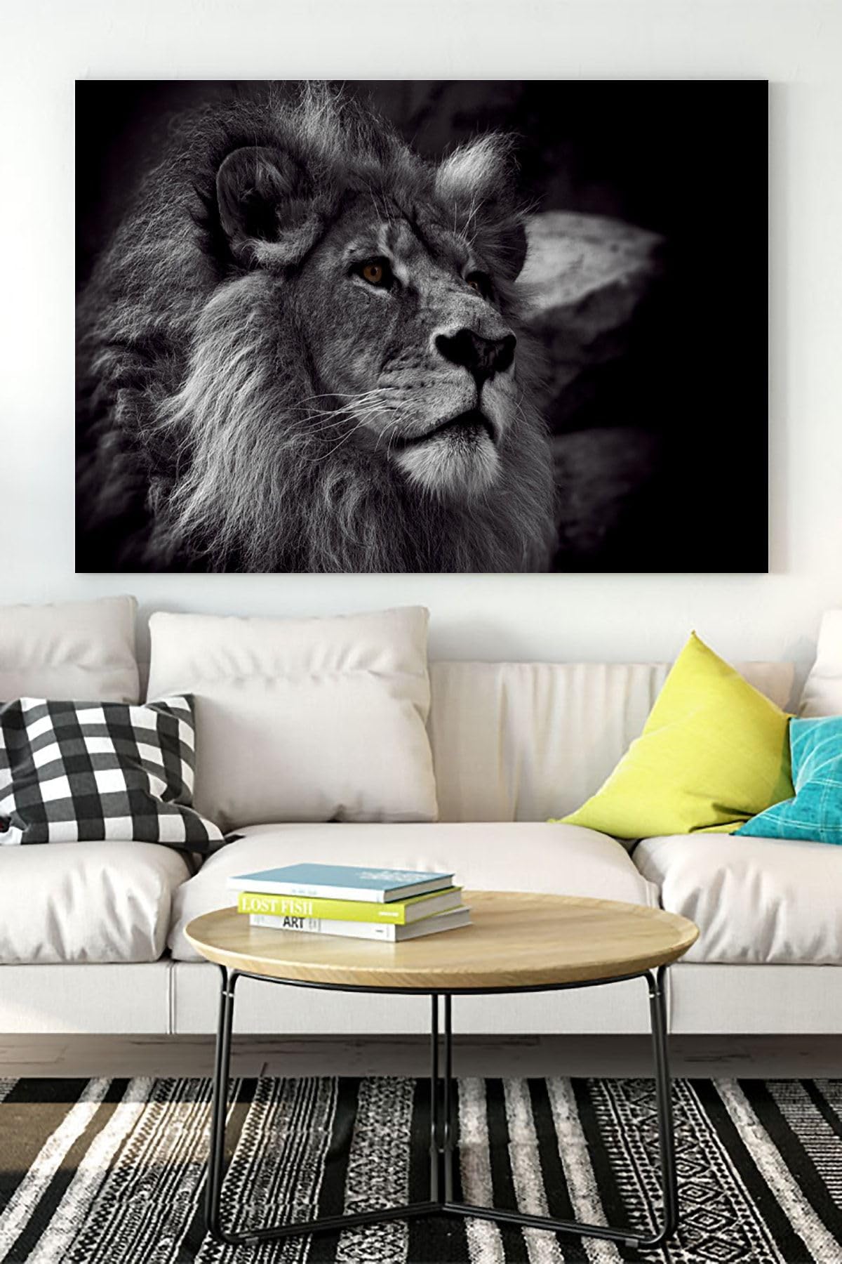 Postermanya (pster14993) Aslan Motivasyon Kanvas Tablo 2 30 x 40