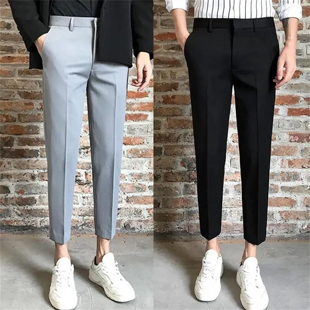 Pantaloni formali slim da uomo Primavera Estate Pantaloni da uomo larghi dritti Pantaloni da uomo