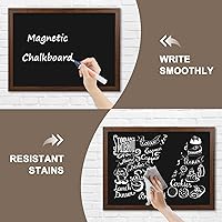 Vista 6 de 4 THOUGHT Pizarra de tiza de 18 x 24 pulgadas, pizarra magnética para pared, pizarra rústica, para colgar, tablero de menú, para escuela, cocina