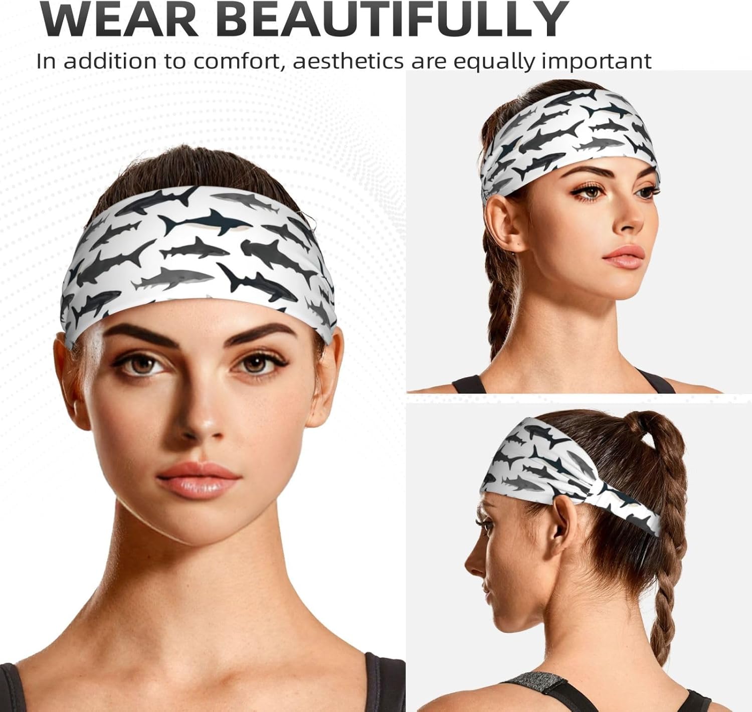 Westie Dogs Beach Summer Tropical Workout Headbands Fashion Sports Sweatbands Yoga for Fitness Athletic Non Slip Wicking Headscarf for Men Womens Girls Summer Accessories Elastic Bands