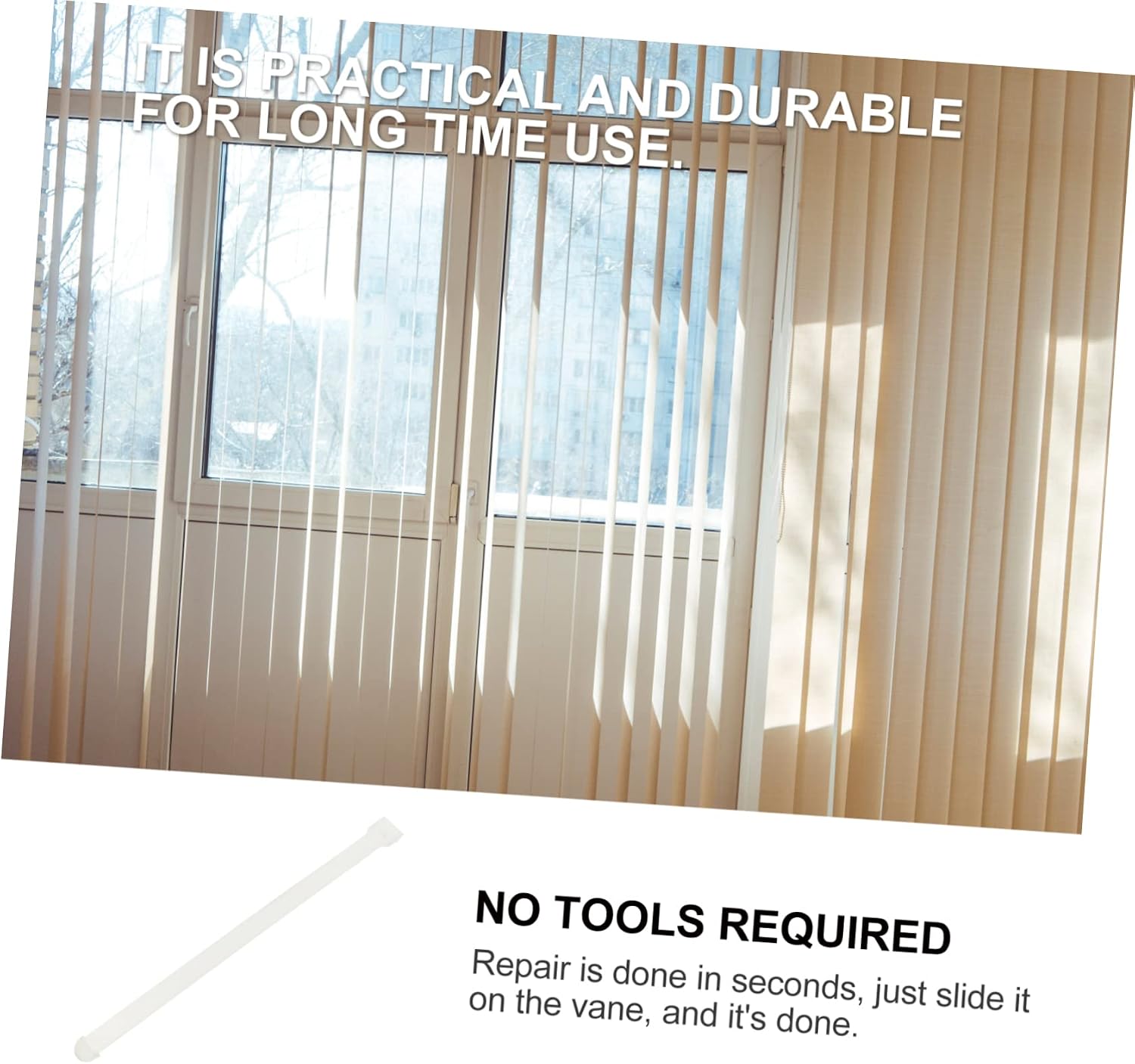 STOBAZA Curtain Accessories 100pcs Heavy Duty Kit for Vertical Blind Replacement Maintenance
