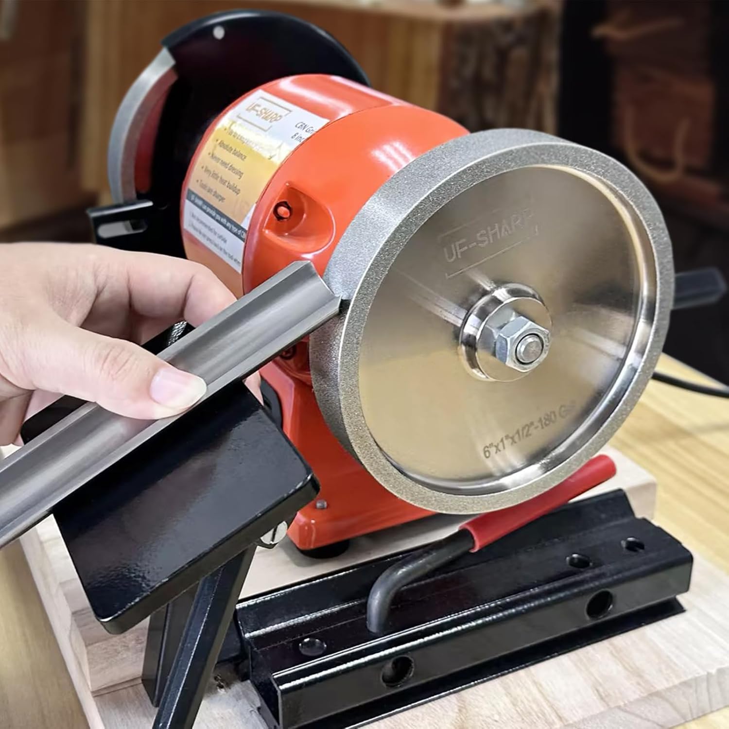 Lathe Tool Sharpening Jig for 6" & 8" Bench Grinders, Grinding Jig System for Chisel, Bowl Gouge, Skew