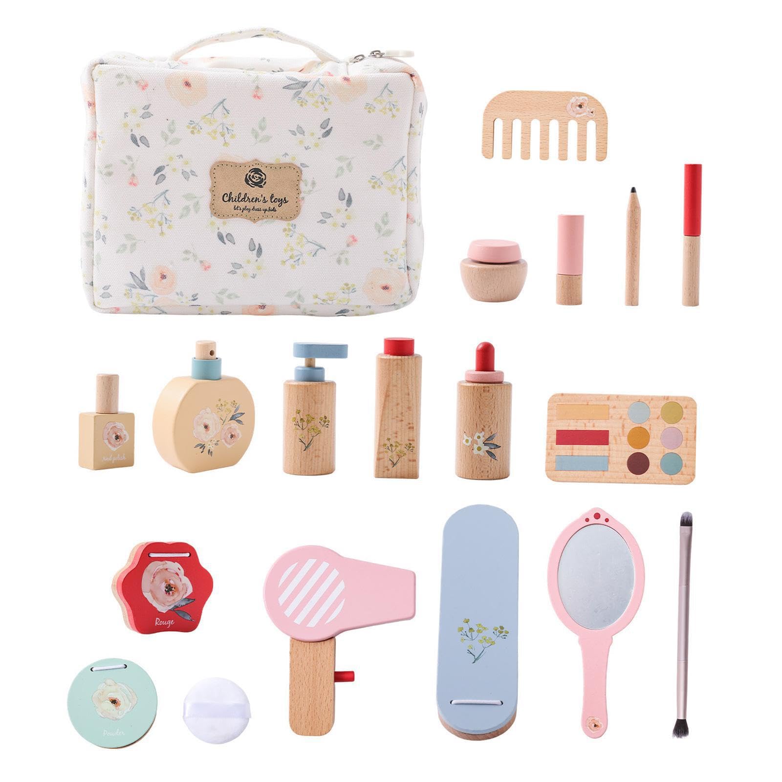 Kits de Maquillage en Bois pour Jeux d'imitation, offrant Une expérience captivante grâce à Un Ensemble Complet de Simulation. Kits de Maquillage en Bois pour