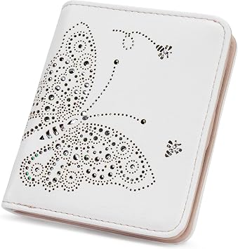 Small Wallet with Zipper RFID Blocking Purses for Women Slim Vegan Leather Wallet Bifold Card Holder Coin Pocket Ladies Purse with ID Window