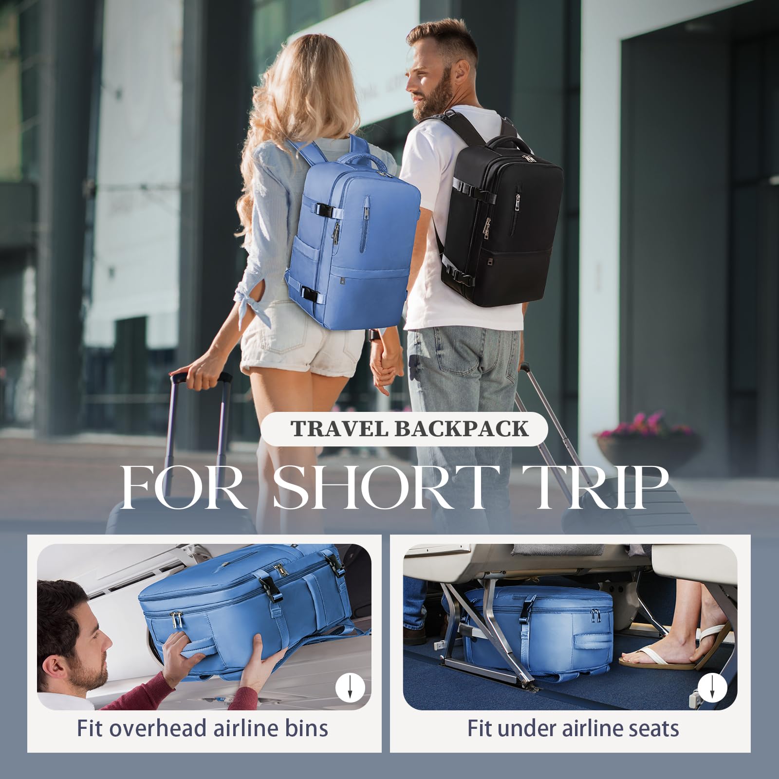 Hayayu Borse da Cabina per Ryanair 40cmx20cmx25cm Bagaglio a Mano Zaino Borsa Zaino da Viaggio Il Sedile Zaino per Ryanair bagaglio a mano Borsa Cabina Viaggio Zaino Travel Casual Daypack