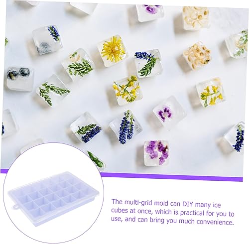 Miniatura 3 de MAGICLULU Caja de hielo de 24 compartimentos con tapa Molde De Silicona para Resina Bandeja con Tapa Moldes de Hielo de Silicona Bandeja de Silicona