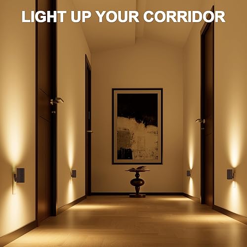 Miniatura 6 de NIORSUN Luces nocturnas enchufables a la pared, regulables con 3 modos de color y sensor de encendidoapagado automático, luz nocturna ultra delgada