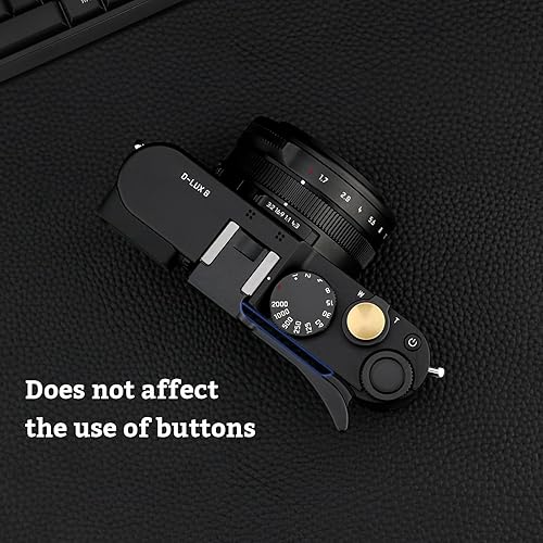 Miniatura 4 de Haoge Metal Thumb Up Grip para Leica D-LUX 8 Cámara Digital AccesoriosTHB-D8B Zapata Caliente Pulgar Arriba Soporte de Soporte