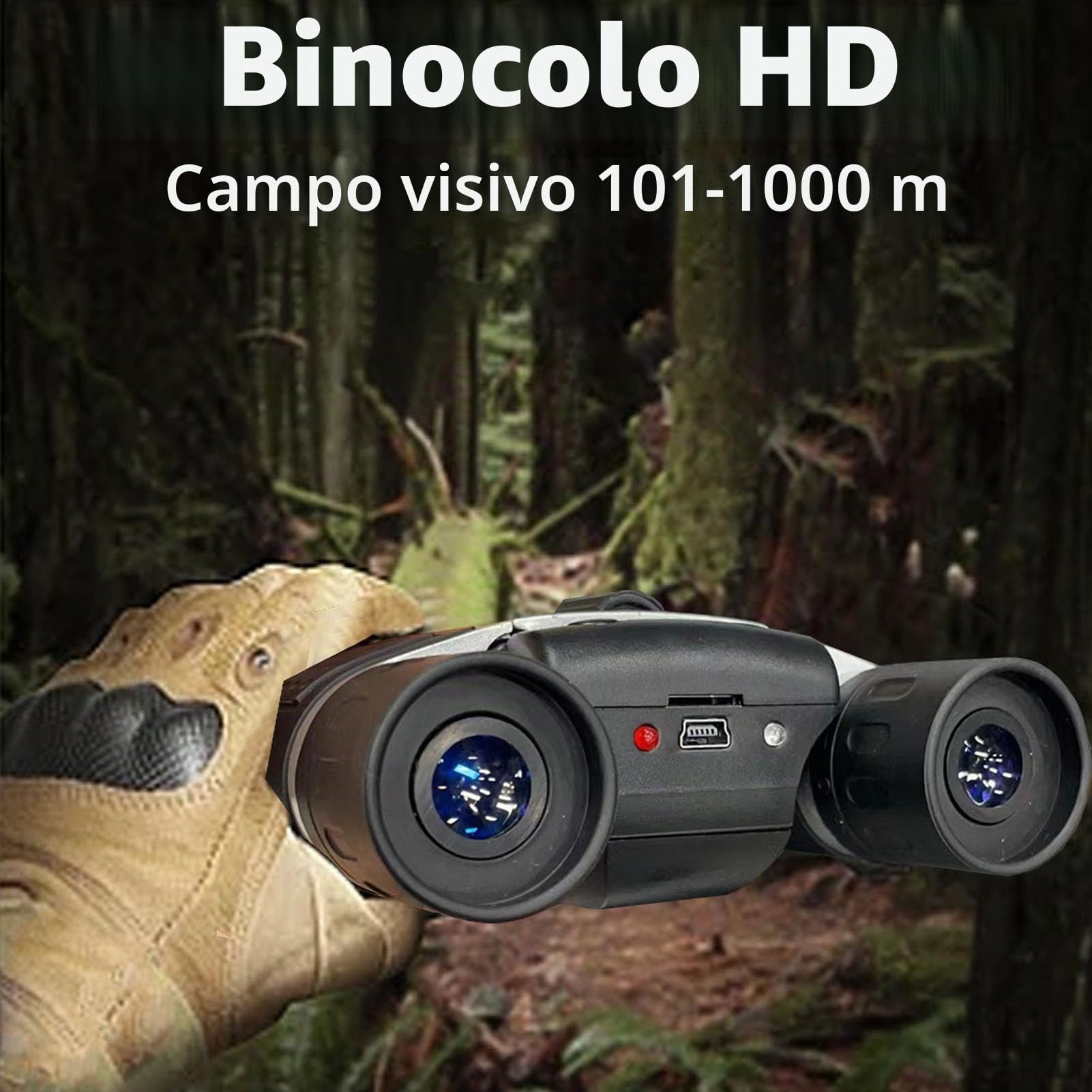 Camera da Binocolo 10x25 per Adulti, Binocoli 10x con Fotocamera, Registratore Fotografico Video con Carta di Archiviazione da 32 GB per Concerti di Viaggio da Caccia per Uccelli