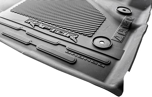 Miniatura 2 de N2DZ-7813086-RA 4 revestimientos de goma para piso hechos para Bronco Raptor de 4 puertas 2021-2023