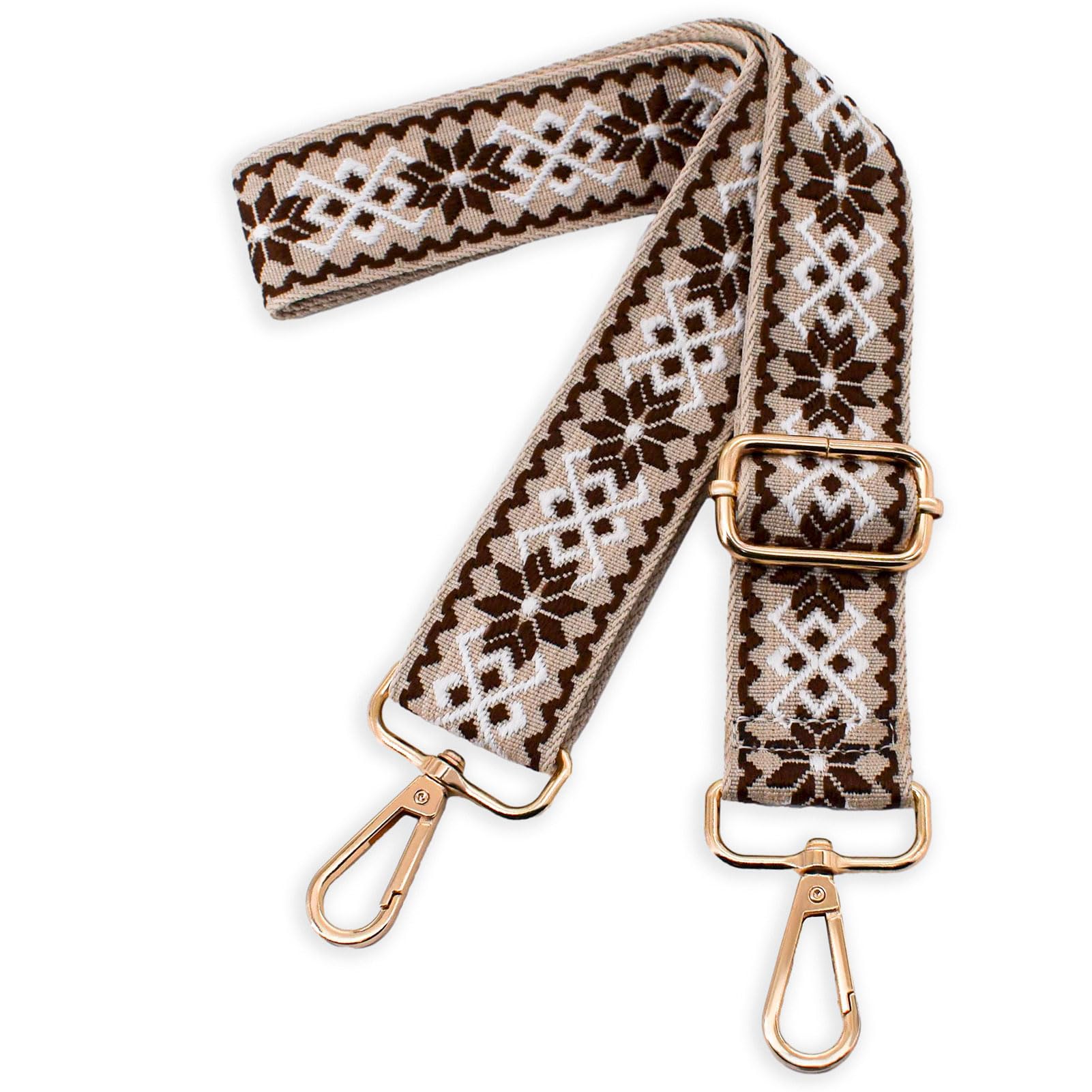 Roygbcp Women's Gold Hardware-Color9 Wide Purse Strap Adjustable Crossbody Straps - Replacement Straps For Purses, Belts, And Bags - Purse Strap Extender And Luggage Backpack