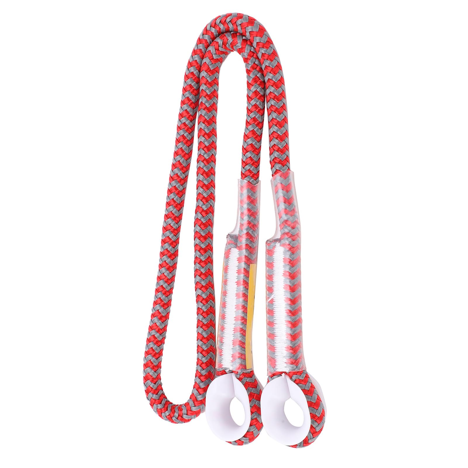 22KN Eye To Eye PreSewn Rock Climbing Rope, 80cm/31.5in Sling Loop Safety Rappelling Abseiling Cord 8.02mm/0.3in Diameter Tree Climbing Gear Arborist Rope Outdoor Gear Lanyard (Red, 1Pc)