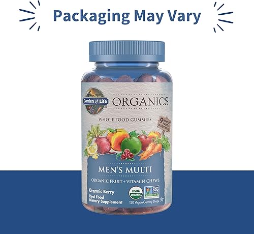 Miniatura 2 de Garden of Life mykind Organics - Vitaminas gomosas para hombre, múltiples bayas, 120 unidades